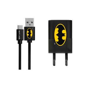 Cablu de încărcare USB Batman și adaptor de perete, negru, 1 metru, 1A - Cabluri de date