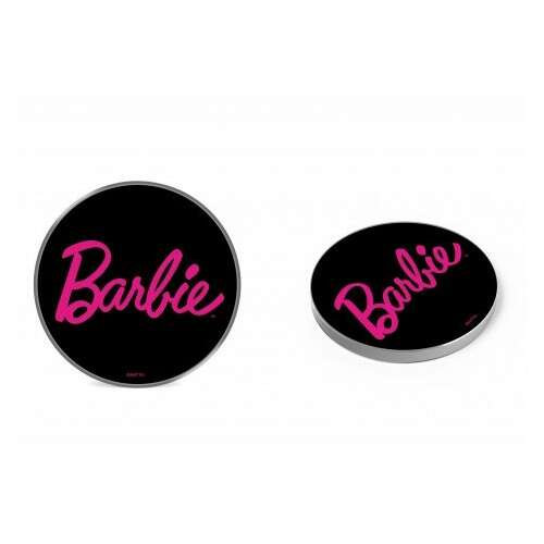 Încărcător wireless Barbie, negru cu logo roz