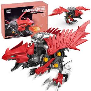 Giant Raptor Dinosaur Model, red, mechanical, buildable, moving, toy, for kids - Creative & Building Toy