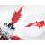 Giant Raptor Dinosaur Model, red, mechanical, buildable, moving, toy, for kids, close-up of wings
