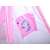 Pink unicorn teepee tent for kids, play tent for girls, indoor and outdoor playhouse, close-up of the unicorn design