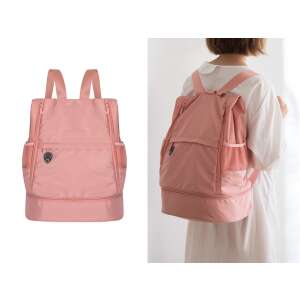 Rosa Reise-Rucksack mit Schuhfach, perfekt für den Transport von wichtigen Dingen auf Tagesausflügen oder als Handgepäck - Rucksäcke