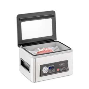 Caso Germany VacuChef 50 Vacuum Sealer with a piece of meat inside - Caso