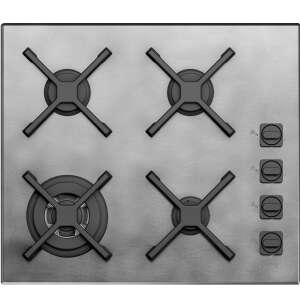 Вградена газова печка Barazza, 60 cm, 4 горелки, неръждаема стомана, модерен дизайн, лесна за почистване - Основни домакински уреди и оборудване
