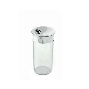 Casa Bugatti Acqua glass storage jar with stainless steel lid, 1.5 liter capacity - Food storage container