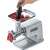 Graef FW 500 electric meat grinder in use, grinding meat
