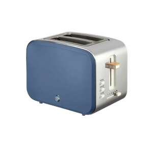 Swan Nordic 2-slice toaster, blue, stainless steel, minimalist design - Toaster