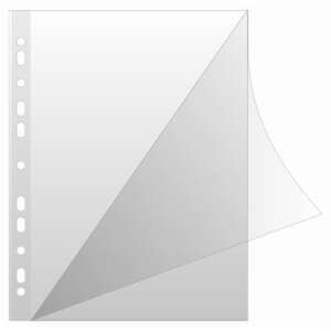 DONAU "L" A4 150 micron clear genotherm, top view, 11 holes, for ring binders - Document wallet