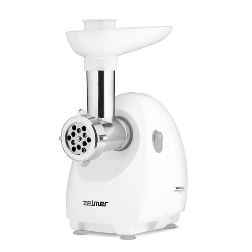 Mașină de tocat carne Zelmer ZMM4045B 1900W albă, vedere în unghi