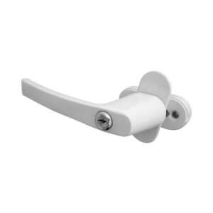 White window handle with key lock, for child safety and security - Home Safety