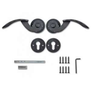 DORA Rusztikus Kilincs - Fekete - PZ