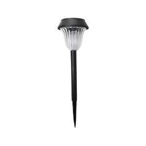 Black solar powered garden stake light, 37cm tall, with warm white LED - Outdoor Decorative Lamp