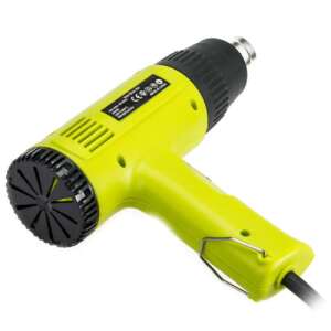 Ryodel 2000W Heat Gun, 220V, 300-600 degrees Celsius, 500-600 L/min airflow, green and black, rear view - Heat Gun