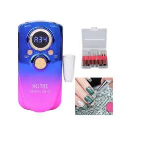 Körömpolírozó készlet/Hordozható GS-702, electric nail drill, nail care machine, manicure and pedicure set, professional salon use, home use, DIY nail art, gift for friends - Nail grinder