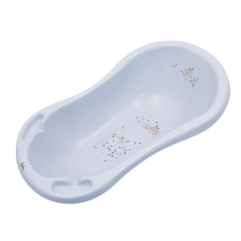 E-shop Maltex Detská vanička Whale Minimal 84 cm - saténová modrá