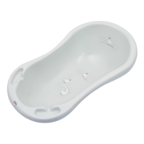 Maltex Lama Minimal 84 cm zsályazöld babakád, ferde nézet - Maltex