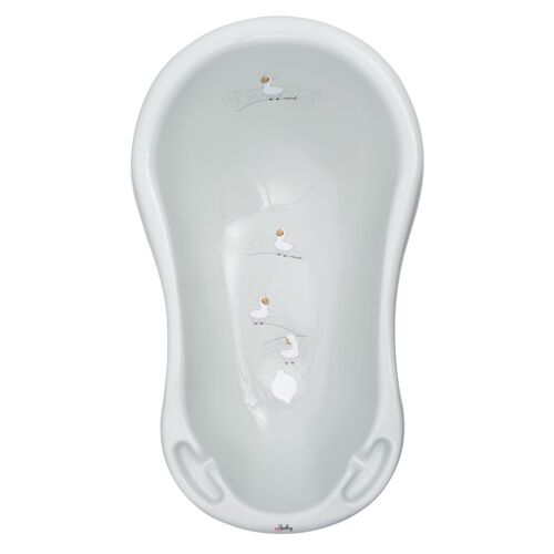 Maltex Lama Minimal sage green baby bathtub 84 cm with drain plug