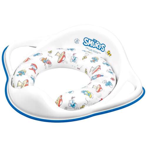 Reducător de toaletă Smurfii cu mânere, alb