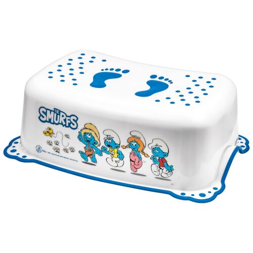 Maltex Smurfs Step Stool - White, Non-slip toddler step up for bathroom and kitchen