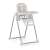 Petite & Mars Gusto high chair, white frame, beige seat, front view