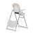 Petite & Mars Gusto high chair, white frame, beige seat, back view