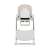 Petite & Mars Gusto high chair, white frame, beige seat, back view