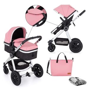 Petite & Mars Grand II Platinum 2-in-1 Stroller with bassinet, seat, diaper bag, and rain cover - Petite&Mars