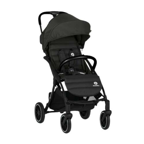 Petite & Mars Sport Cross Absolute Black stroller, black color, front view