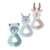 Petite & Mars Rattle Toy Set: Bear, Fox, and Deer
