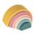 Petite & Mars Rainbow Stacking Toy, silicone, 6 pieces, ochre, 12 months+