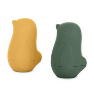 Petite & Mars Silicone Bath Toys - Duck Pair - Yellow and Green - Bath Toy