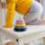 Child playing with Petite & Mars Orbit stacking toy, a colorful wooden stacking toy for toddlers, made of wood, perfect for developing fine motor skills and hand-eye coordination