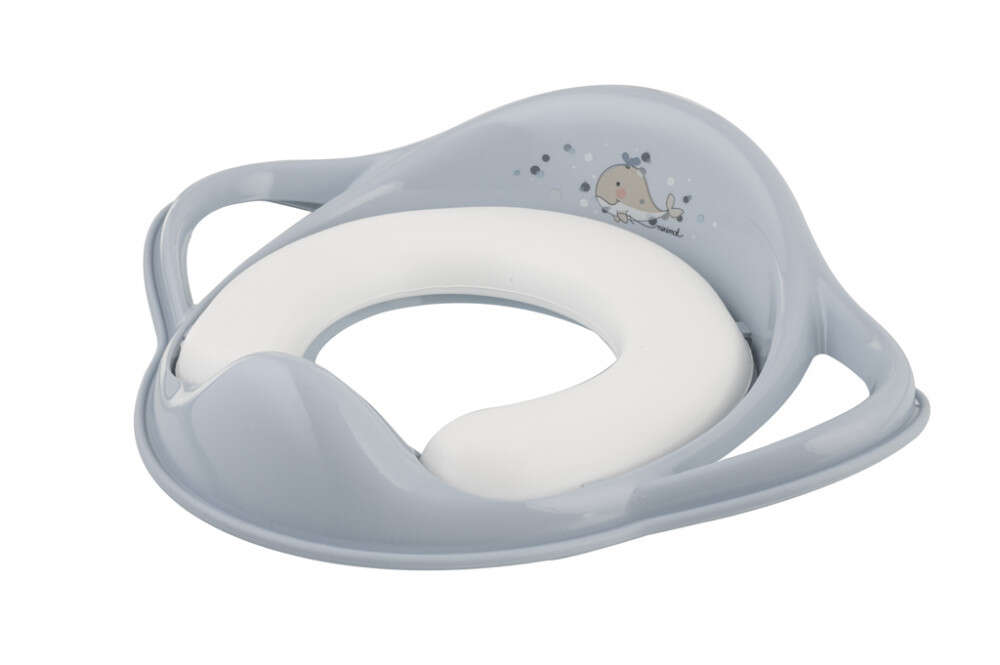 Maltex WC szűkítő fogantyúval puha Bálna Minimal - satin blue