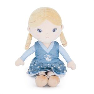 Petite & Mars Elise plush doll, blonde hair, blue dress - Baba and Dollhouse