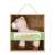 Petite & Mars Little Joe plush horse toy in cardboard box with handle, beige with brown mane and tail