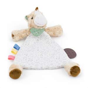 Petite & Mars Szundikendő lovacska Little Joe plush toy, beige horse with green clover bib, soft and cuddly for babies - Petite&Mars