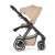 Petite & Mars ICON 2in1 stroller in Mocha Beige LITE AIR color, showing the stroller from the side with the canopy up