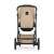 Petite & Mars ICON 2in1 stroller in Mocha Beige LITE AIR color, showing the stroller from the back