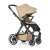 Petite & Mars ICON 2in1 stroller in Mocha Beige LITE AIR color, showing the stroller from the front