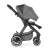 Side view of the Petite & Mars ICON 2in1 combination stroller Dove Grey LITE AIR with the canopy open