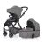 Petite & Mars ICON 2in1 Stroller, grey, with bassinet and seat