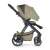 Side view of Petite & Mars ICON 2in1 stroller in Mossy Green LITE RWS, showing the seat unit