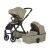 Petite & Mars ICON 2-in-1 Stroller, lightweight convertible pram with bassinet, khaki