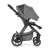 Petite & Mars ICON 2in1 Dove Grey LITE RWS stroller side view with seat unit and canopy