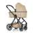 Petite & Mars ICON 2in1 stroller Mocha Beige XXL AIR, side view with bassinet