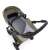Petite & Mars ICON 2in1 stroller bassinet in Mossy Green XXL RWS, interior view