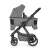 Side view of the Petite & Mars ICON 2in1 stroller Dove Grey XXL RWS with bassinet