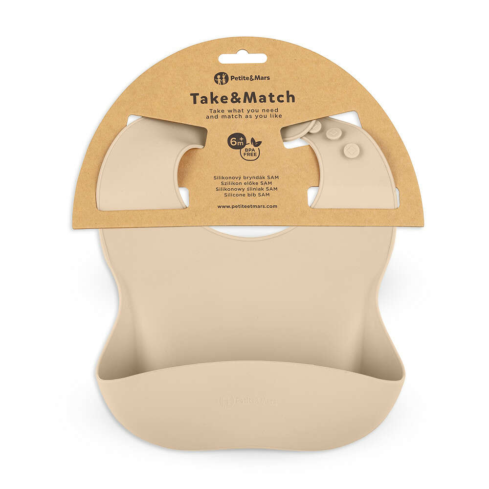 Petite &Mars Szilikon előke Take&Match Desert Sand 6m+