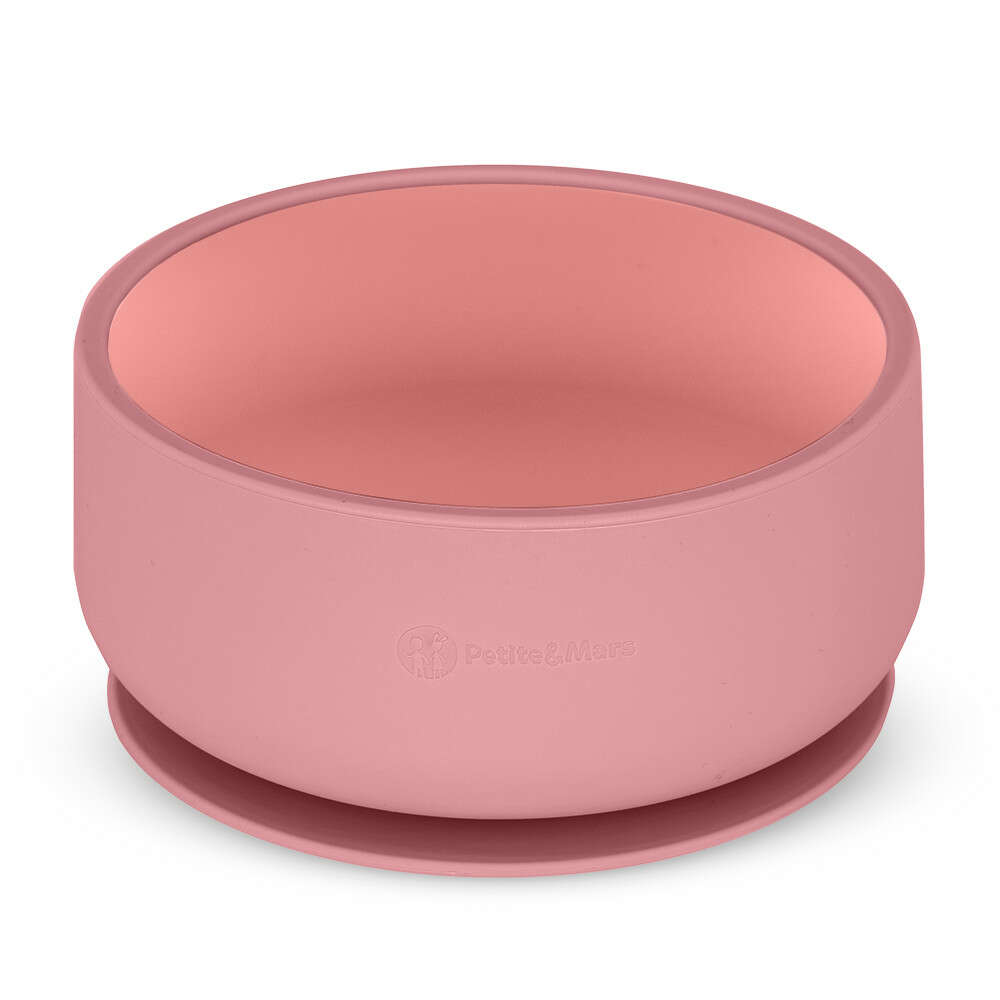 Petite &Mars Kétszínű szilikon tál Take&Match Dusty Rose 6m+