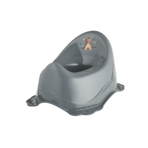 Maltex Minimal Lovacska Töpfchen - Stahlgrau, ergonomischer Topf mit Pferde-Design